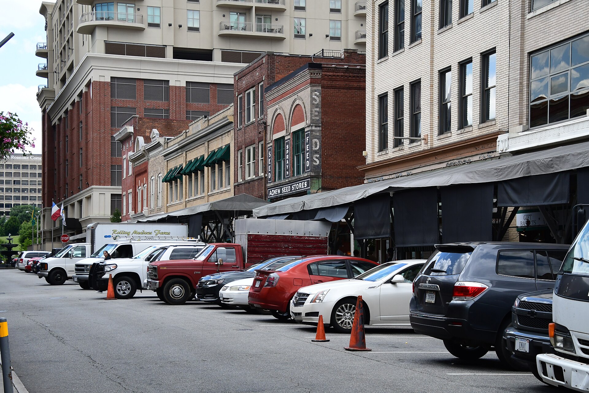 Roanoke City Farmers Market — downtown foot traffic where guests gather and notice local brands